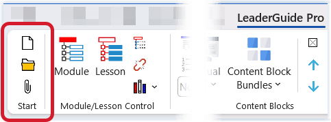 Start Group LeaderGuide Pro Ribbon