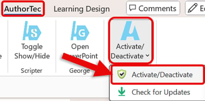 AT - Dectivate this Software - Ribbon