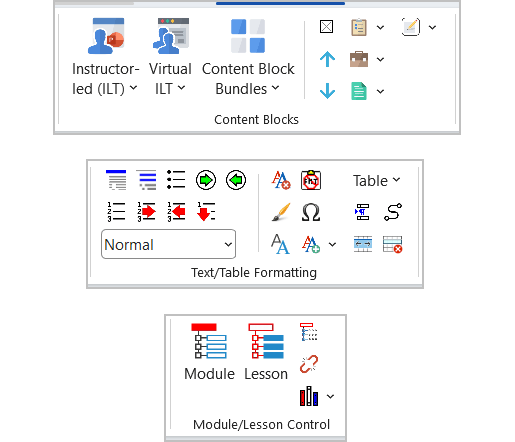 Content Blocks and Text-Table and Module Lesson