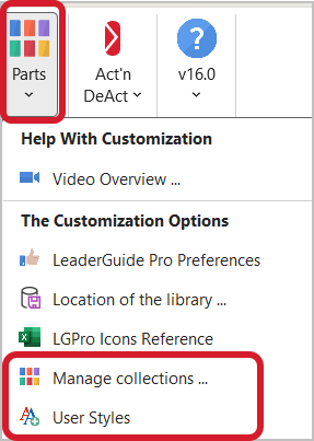 Customize styles