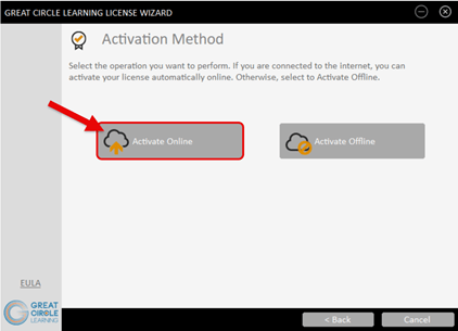 License Wizard - Activate Online