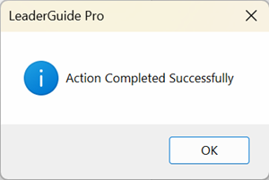 Attach Action Completed Successfully