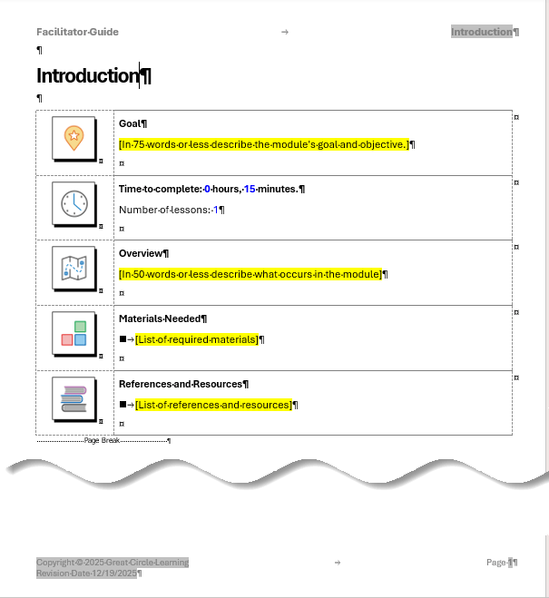 New Module Page
