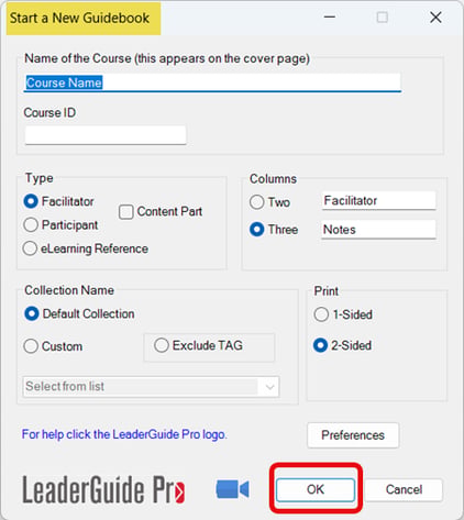 Start a New Guidebook wizard-1