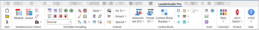 Blurred tabs_LeaderGuide Pro ribbon