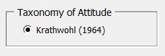 Taxonomy of Attitude