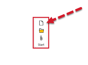 The NEW Button on the LeaderGuide Pro ribbon