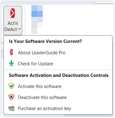 The Product Group drop-down menu of options