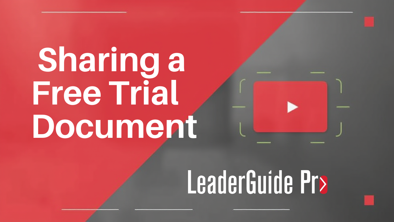 Sharing a LeaderGuide Pro Free Trial Document