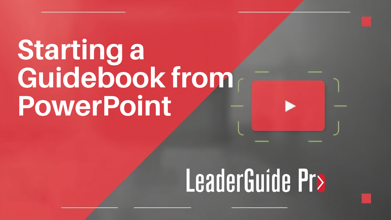 Starting a Guidebook from PowerPoint